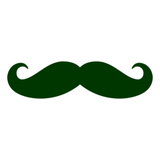 Moustache Decal (Dark Green)
